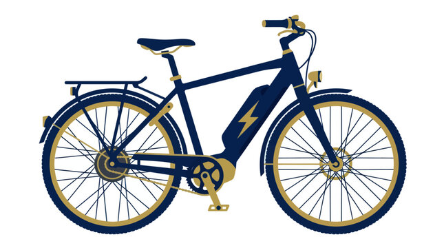 Electric Bicycle Vector Illustration