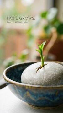 Fertility journey concept: infertility overcome, grow future, new life, hopeful parent, dream family, patient effort, success path, desire child, medical treatment.
