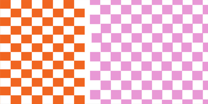 Groovy and retro cool cute checkerboard pattern