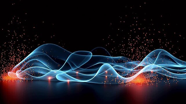 Digital future light stream curve abstract background