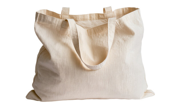 Natural canvas tote bag with handles