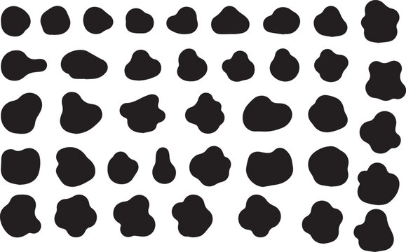 black blobs shapes abstract background design elements
