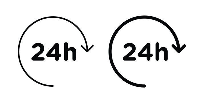 24 Hour time icon