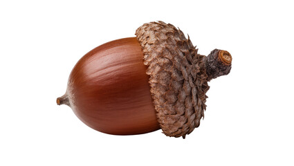 Brown acorn with textured cap and stem © Ivan