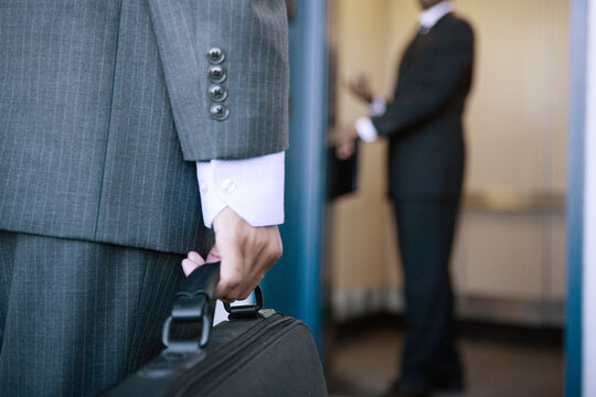 Businessman holding a briefcase