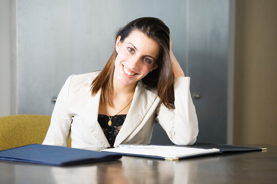 Portrait of a business woman smiling