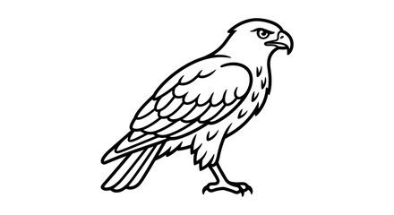 Fototapeta premium Stylized Illustration of a Majestic Eagle Standing Proudly.