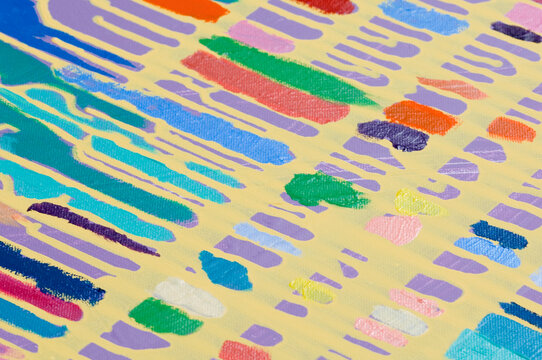 Close-up of an abstract pattern on a multi-colored background