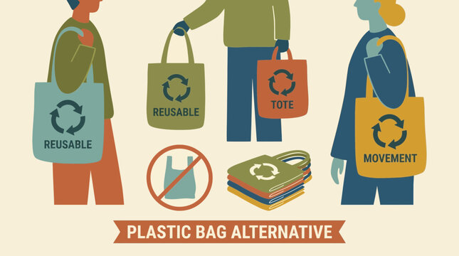 Plastic Bag Alternative Reusable Tote Recycling Movement