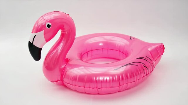 Inflatable Pink Flamingo Pool Float for Summer Vacation and Leisure Activities
