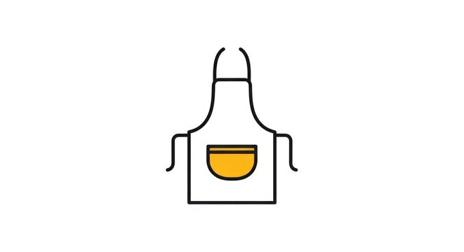 Simple apron with pocket icon.
