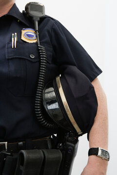 Close up of a police sergeant's cap