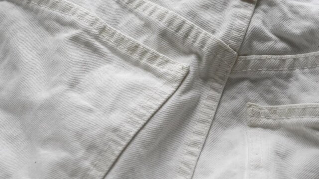 Close-up of denim fabric.