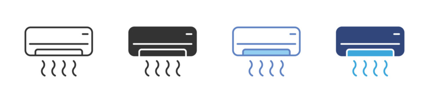 Air Conditioner Icon, HVAC System, Cooling Unit, Climate Control, Indoor Air Conditioning Vector Icon
