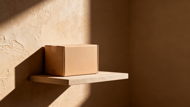 E-commerce product background with blank packaging set with twine advertisi