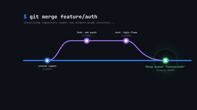 Git Commit Tree Visualization Software Development Workflow