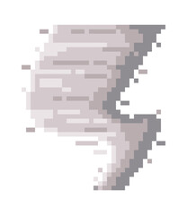 Fototapeta premium Tornado Swirl Pixelated Voxel Style
