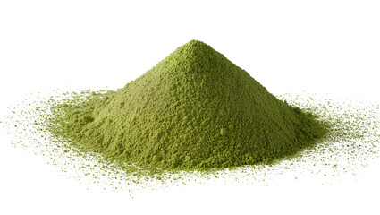 Pile of fine green powder, matcha tea or herbs © Eva