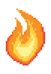 Flame Burning Upward Pixel Art © wooster