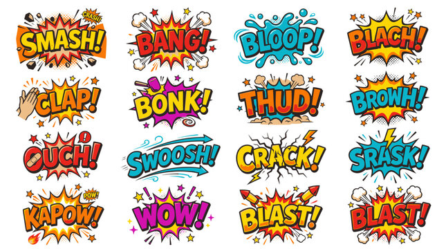 Mega Pack of Comic Sound Effects Smash and Bang