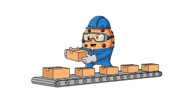 Construction worker operating mini excavator toy.