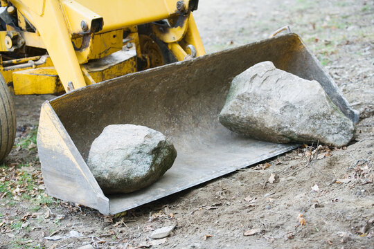 Close-up of front loader
