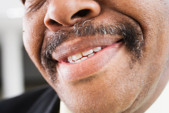 Close up of a man's face