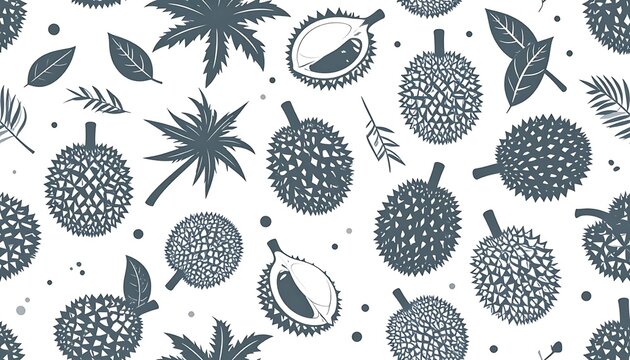 Delve into the fascinating science and health aspects of tropical durian fruit, artfully rendered in an intricate and captivating pattern for wellness inspiration