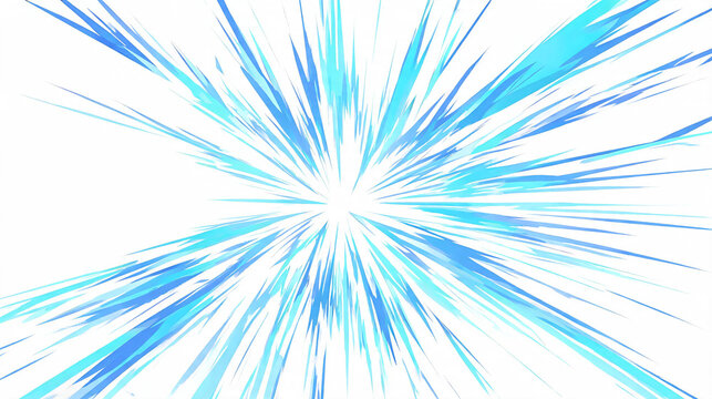 Electric blue explosion background. Dynamic radial lines backdrop. Neon blue speed burst effect. Futuristic energy blast texture. Anime comic action zoom lines. Vibrant cyan shards. Tech motion.