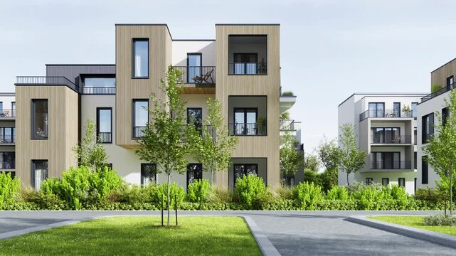 Modern residential buildings