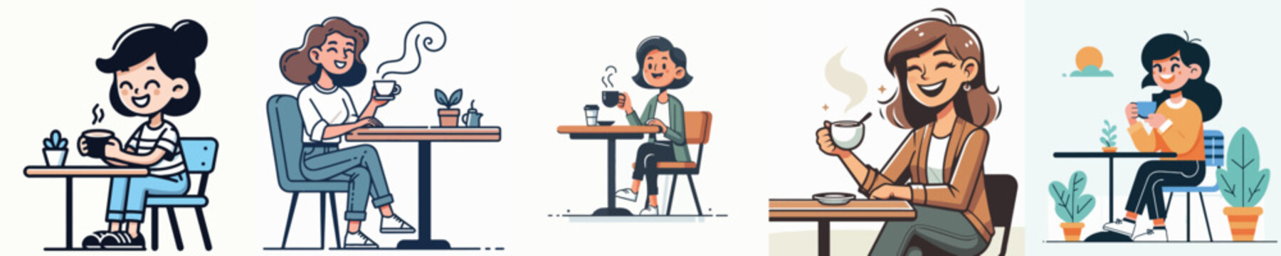 women in the cafe