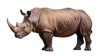 White rhinoceros with two horns and thick skin © Eva
