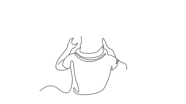 One Line Illustration of a Loving Father Carrying His Daughter