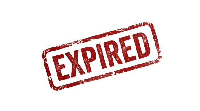 A red stamp with the word EXPIRED on a white background