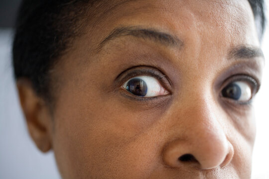 Portrait of a shocked mature woman
