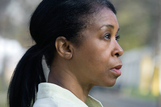 Profile of a mature woman