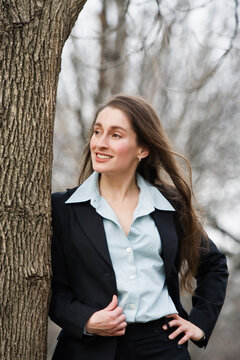 View of a smiling young woman