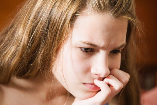 A young woman in a contemplative mood