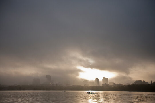 Sculling on The Charles River