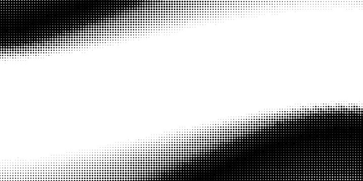 Halftone gradient. Dotted gradient, smooth dots spraying and halftones dot background seamless horizontal geometric pattern vector template set modern circle background modern