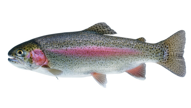 Rainbow Trout Fish Side View