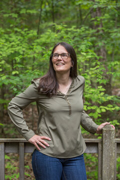 Happy woman with Multiple Sclerosis