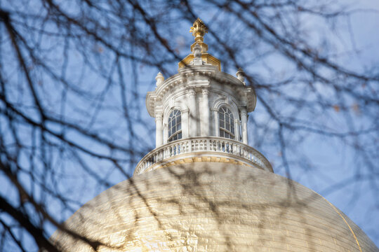 High section view of a government building, Massachusetts State Capitol