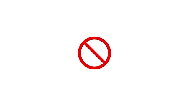 Red Prohibition Sign No Symbol Isolated On White Background Minimalist For Safety Rules And Restriction Concepts