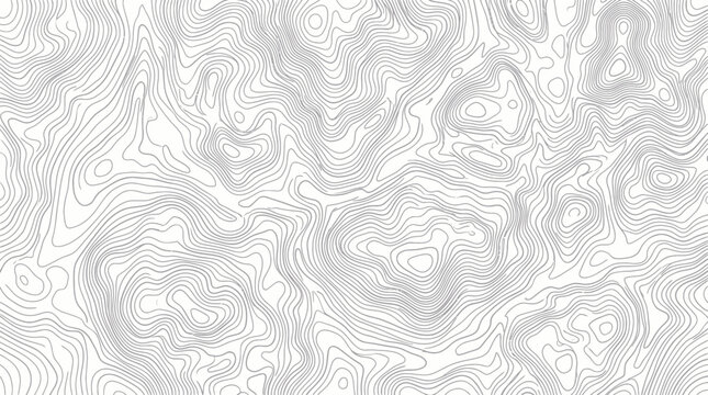 Topographic Map Contour Lines Background - Abstract Terrain Pattern