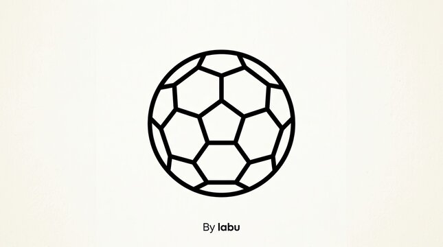 Simple black soccer ball icon