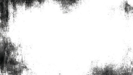 black and white grunge border background with distressed smudges and rough textured edges framing blank center for design overlay © DreamPixel Lab