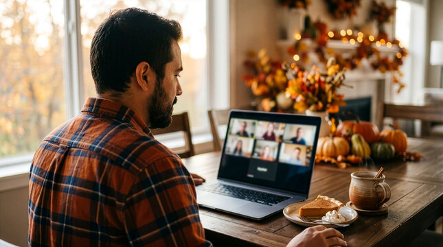 Senior Executive Leading CrossGenerational Team in Biophilic Home Office Setting