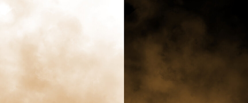 Vintage sepia smoke texture background, ethereal brown mist on black and white backdrop, atmospheric hazy fog effect for cinematic overlays