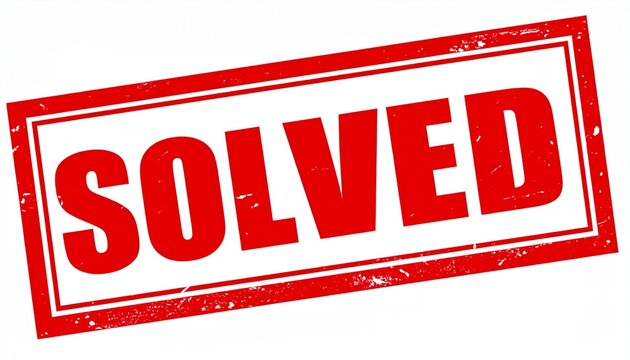 Solved Resolution Completion Confirmation Official Stamp Concept